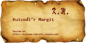 Kulcsár Margit névjegykártya