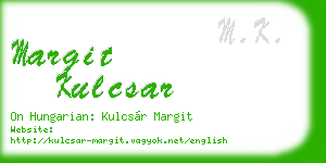 margit kulcsar business card